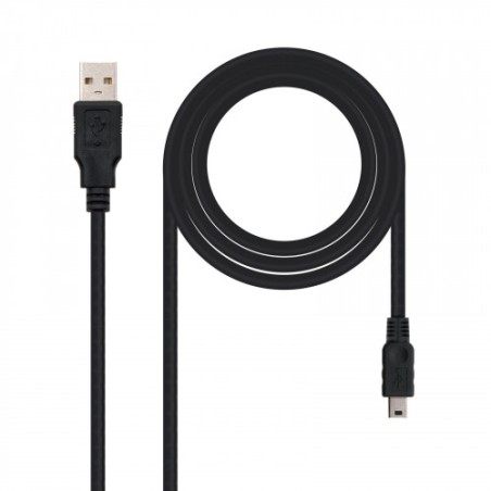 39760-Nanocable CABLE USB 2.0, TIPO A/M-MINI USB 5PIN/M, 0.5 M