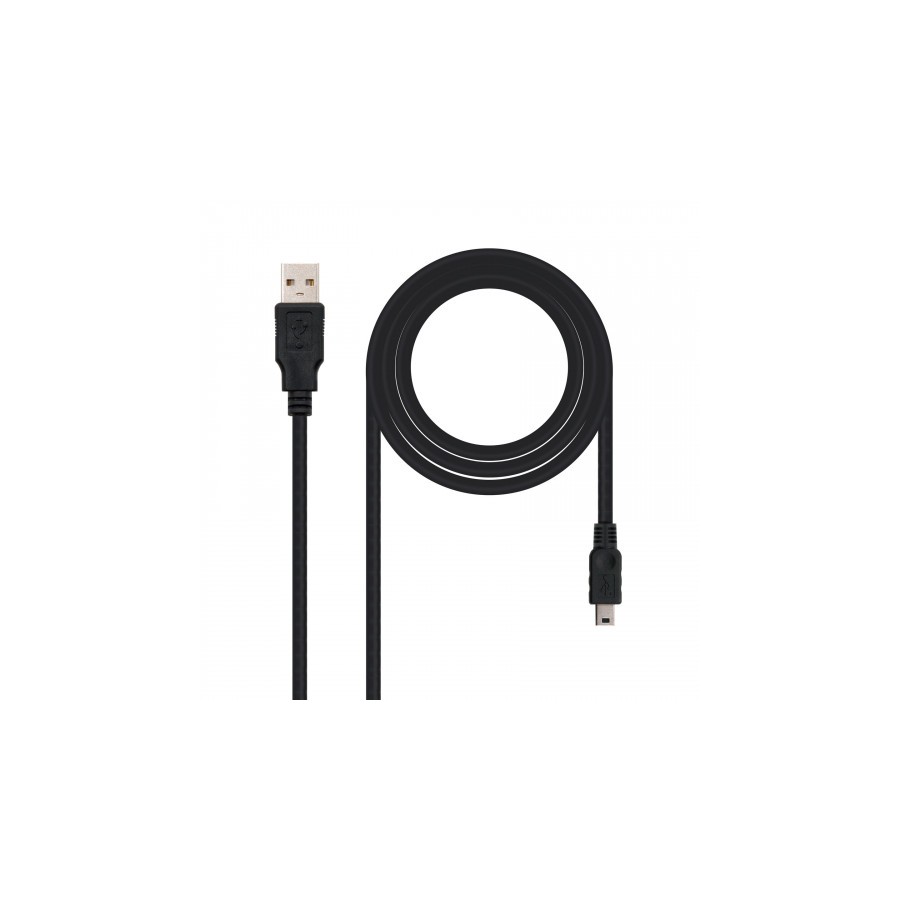 39762-Nanocable CABLE USB 2.0, TIPO A/M-MINI USB 5PIN/M, 1.0 M