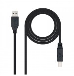 39764-Nanocable 10.01.0801-BK cable USB 1 m 3.2 Gen 1 (3.1 Gen 1) USB A USB B Negro