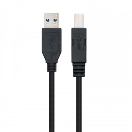 39767-Nanocable 10.01.0802-BK cable USB 2 m 3.2 Gen 1 (3.1 Gen 1) USB A USB B Negro