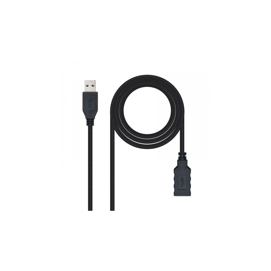 39768-Nanocable CABLE USB 3.0, TIPO A/M-A/H, NEGRO, 1.0 M