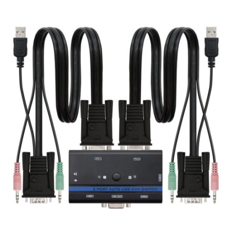 39782-NANOCABLE  KVM SWITCH VGA USB 1U-2PC+CABLE (10.12.0001)