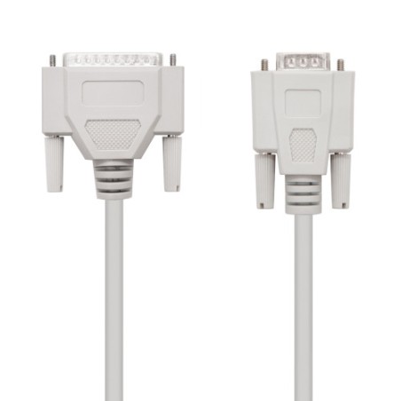 39789-Nanocable CABLE SERIE NULL MODEM DB9/H-DB25/M 1.8 M