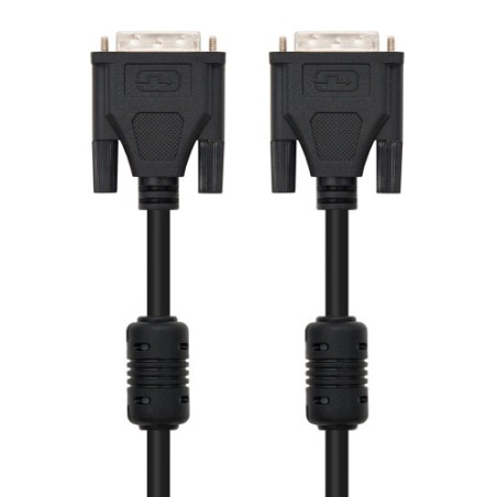 39808-Nanocable 5m DVI/DVI cable DVI Negro