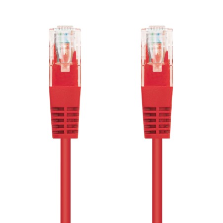 39853-NANOCABLE CABLE RED LATIGUILLO RJ45 CAT.5E UTP AWG24, ROJO, 0.5 M (10.20.0100-R)