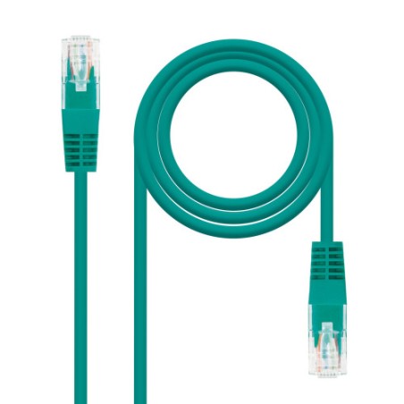 39869-NANOCABLE CABLE RED LATIGUILLO RJ45 CAT.5E UTP AWG24, VERDE, 2.0 M (10.20.0102-GR)