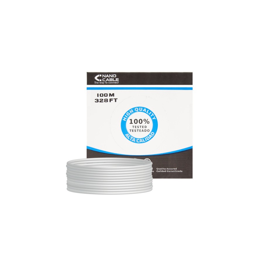 39892-Nanocable CABLE RED RJ45 CAT.5E UTP RIGIDO AWG24, 100 M