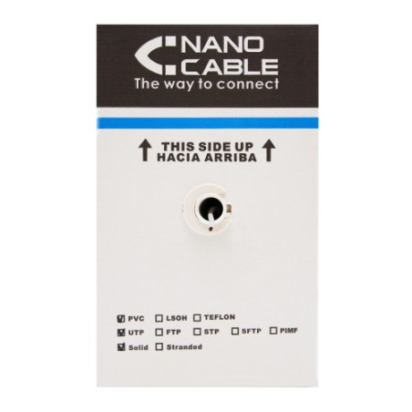 39897-Nanocable CABLE RED RJ45 CAT.5E UTP FLEXIBLE AWG24, 305 M