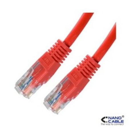 39903-NANOCABLE CABLE RED LATIGUILLO RJ45 CAT.6 UTP AWG24, ROJO, 1.0 M (10.20.0401-R)