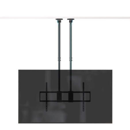 40206-TOOQ SOPORTE TECHO DOBLE MASTIL PANTALLAS 60-120" NEGRO