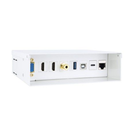 40210-NANOCABLE CAJA CONEXION MULTIMEDIA VGA+2HDMI+JACK+USBC+USB-B+USB-A+RJ
