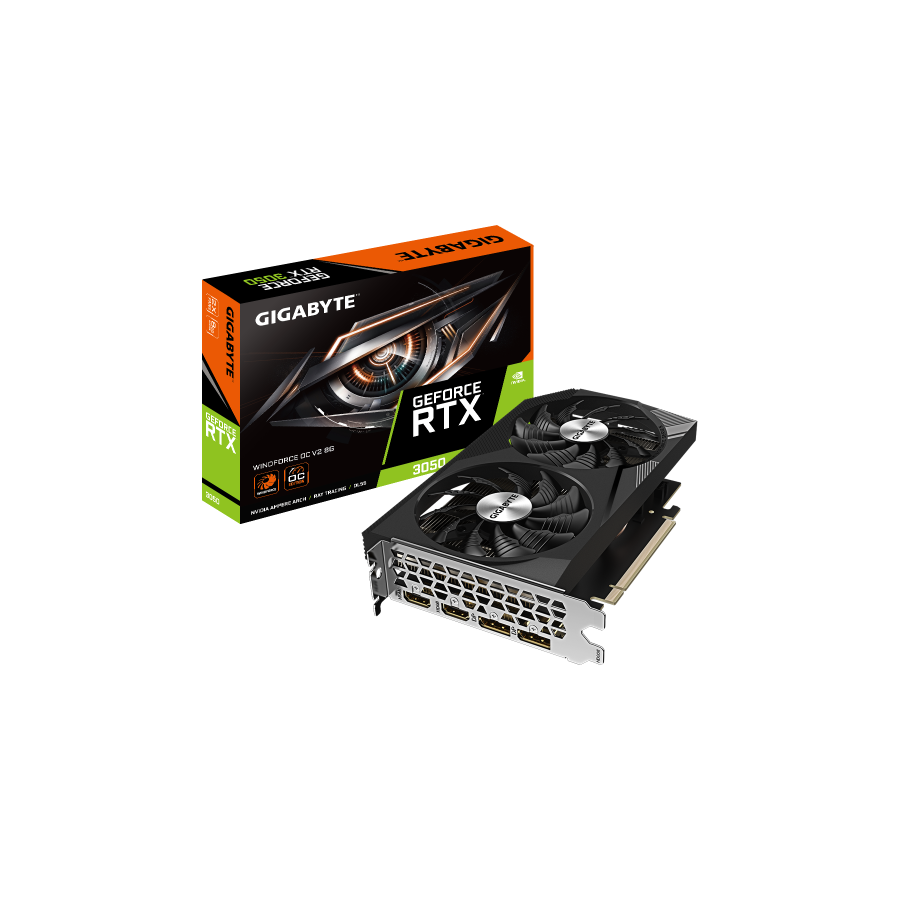 40382-Gigabyte GeForce RTX 3050 WINDFORCE OC V2 8G NVIDIA 8 GB GDDR6