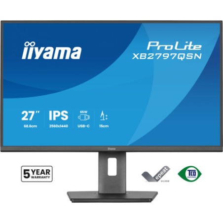 40544-MONITOR IIYAMA, 27", IPS, 4-SIDE SLIM BEZEL 2560X1440 75HZ