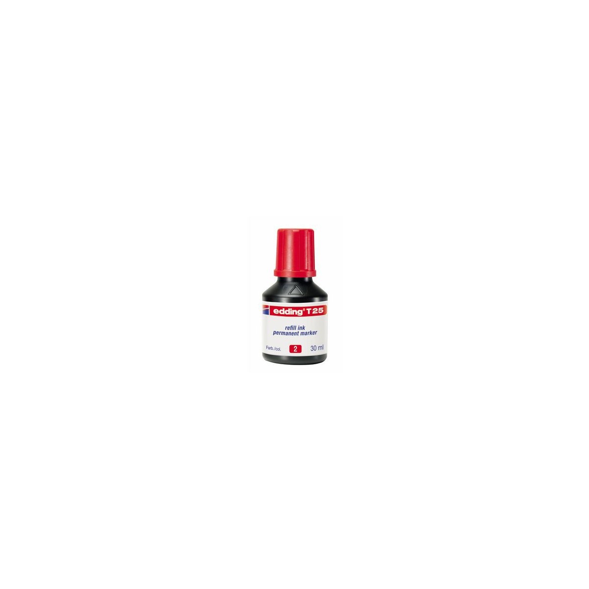 FRASCO TINTA PARA RELLENAR 25ML ROJA EDDING T25 002