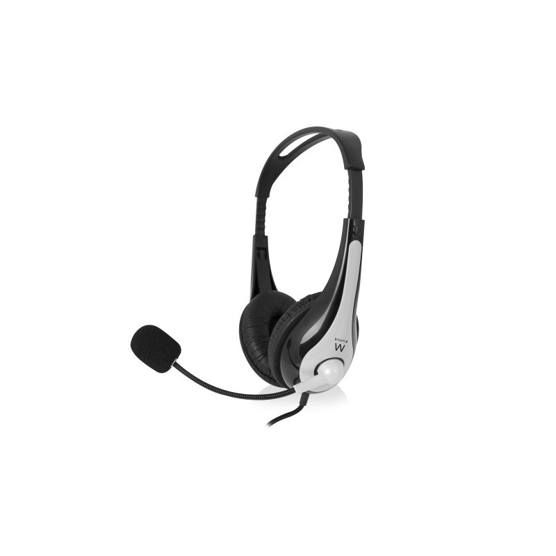 4076-Ewent EW3562 auricular y casco Auriculares Diadema Negro, Plata