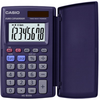 CALCULADORA DE BOLSILLO DE 8 DiGITOS CASIO HS 8VER WA EP