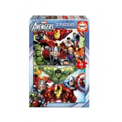 4204-PUZZLE 2x48 AVENGERS DE 3-6 ANOS EDUCA BORRAS 15932