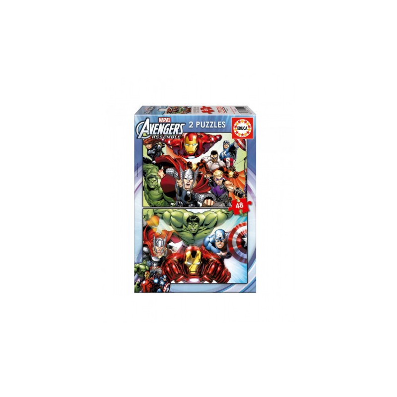 4204-PUZZLE 2x48 AVENGERS DE 3-6 ANOS EDUCA BORRAS 15932
