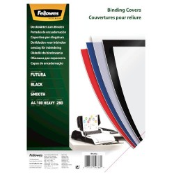 422-PACK 50 PORTADAS POLIPROPILENO A4 700 MICRAS NEGRO FELLOWES 5477502
