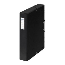 4236-CAJAS DE PROYECTOS CARTON FORRADO LOMO DE 5 CM NEGRO CON ETIQUETA 245X350X50 DOHE