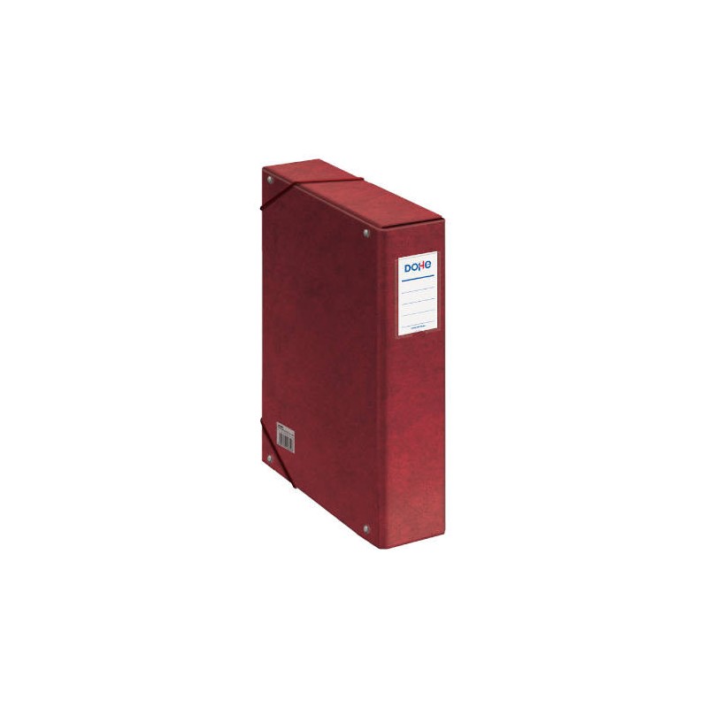 4243-CAJAS DE PROYECTOS CARTON FORRADO LOMO DE 7 CM ROJO CON ETIQUETA 245X350X70 DOHE 09737
