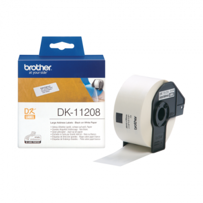 BROTHER ETIQUETAS DE DIRECCIoN GRANDES 38MMX90MM 400 UNIDAD