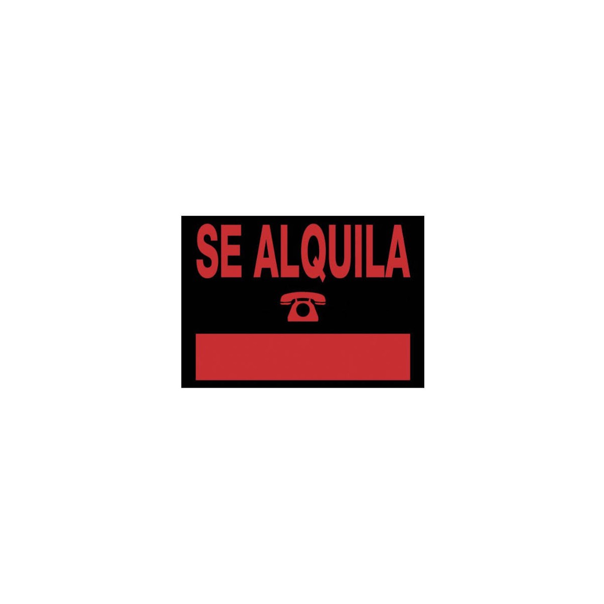 CARTEL SE ALQUILA 500X230 MM PVC NEGRO ARCHIVO 2000 6163 NE