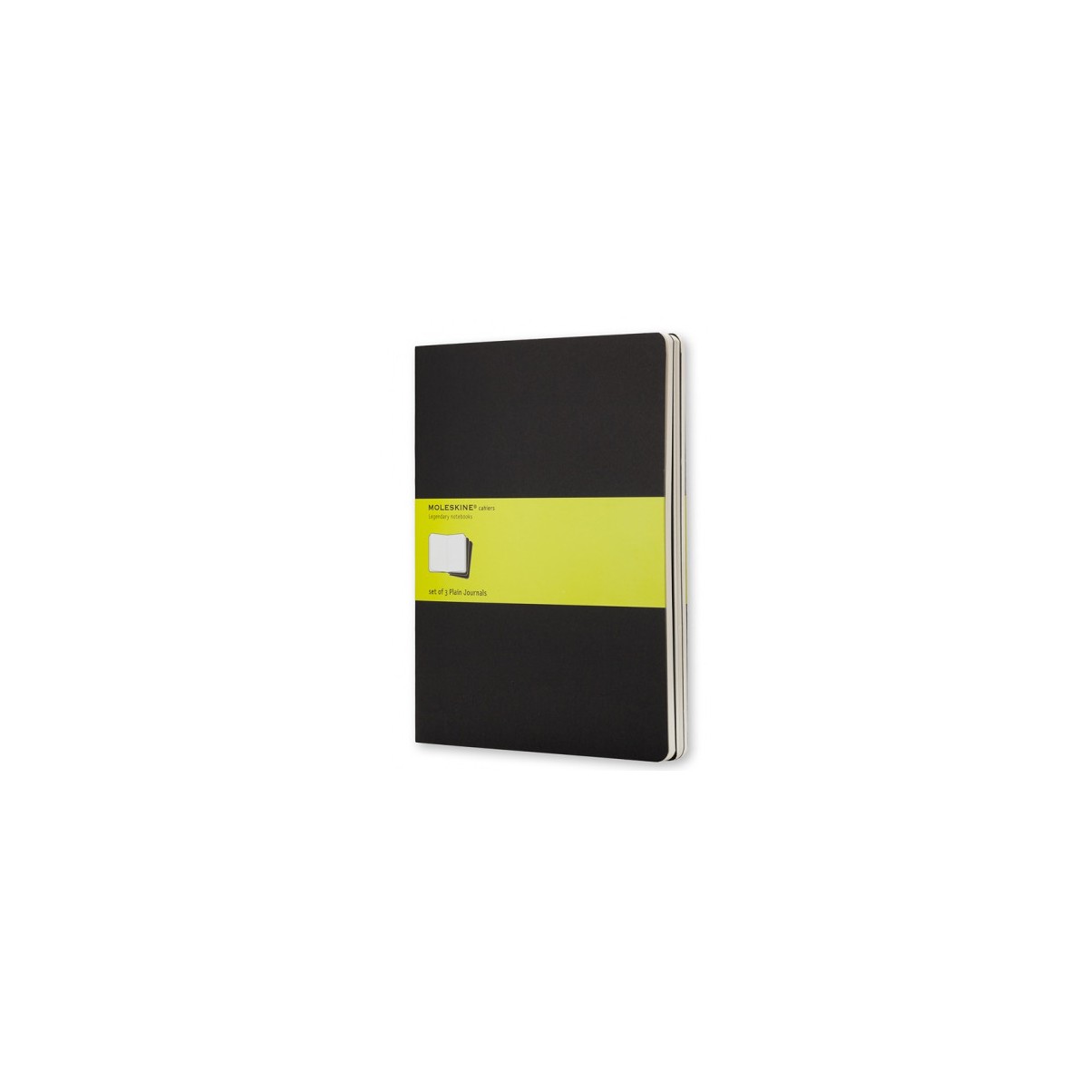 SET DE 3 LIBRETAS CAHIER NEGRAS XL 19X25CM LISAS MOLESKINE QP323