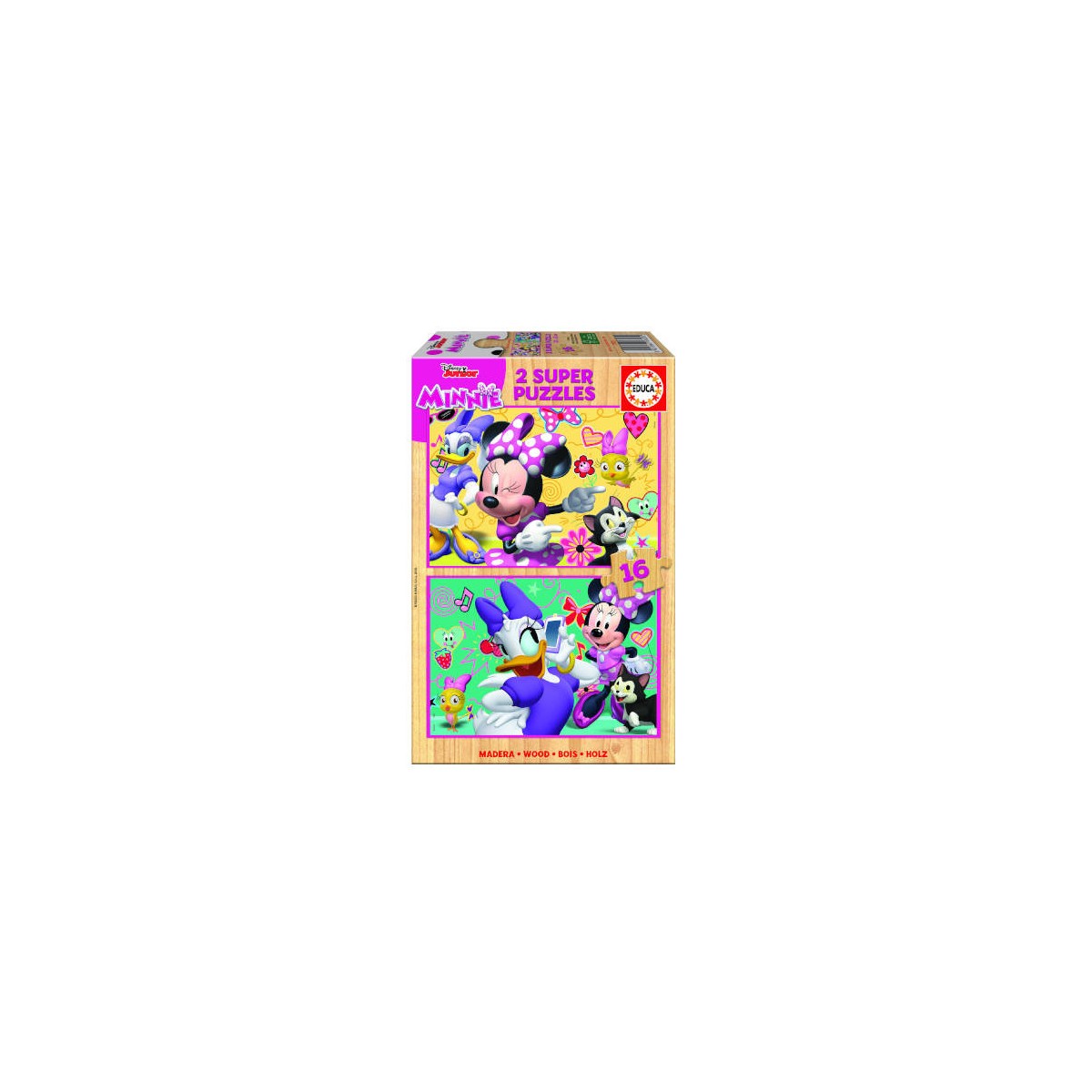 PUZZLE MADERA MINNIE HAPPY HELPERS 2X16 PIEZAS EDUCA BORRAS