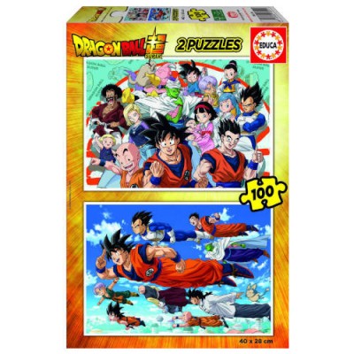 PUZZLE 2x100 DRAGON BALL DE 6 8 ANOS EDUCA BORRAS 18214