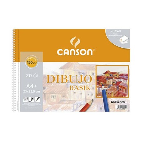 4879-BLOC 20 HOJAS BASIK 150G A4+ GUARRO CANSON C200400695