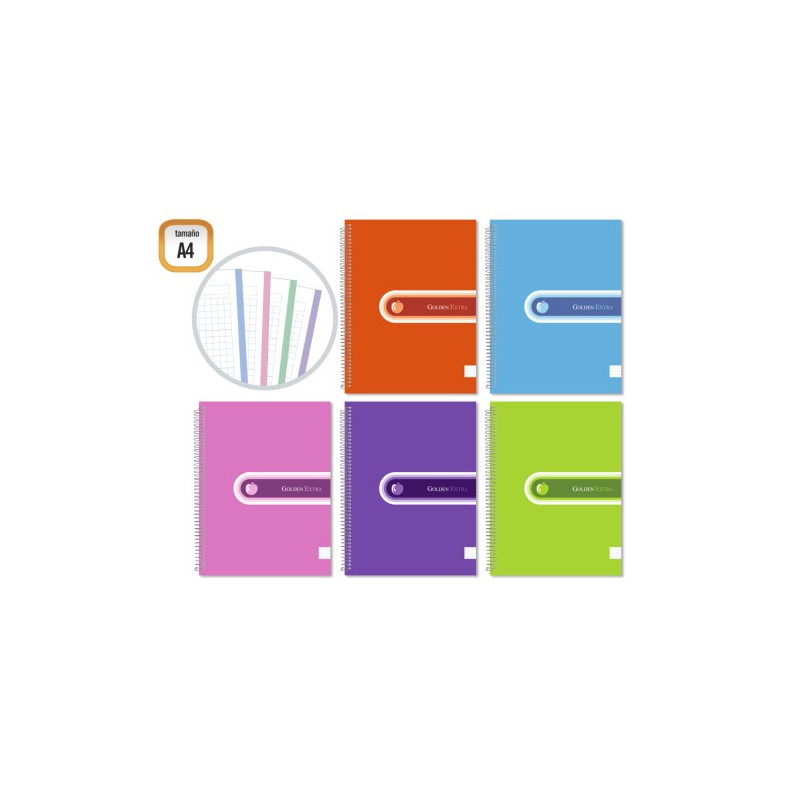4928-CUADERNO EXTRA T.F. A4 140 HOJAS MICROPERFORADO GOLDEN 318210