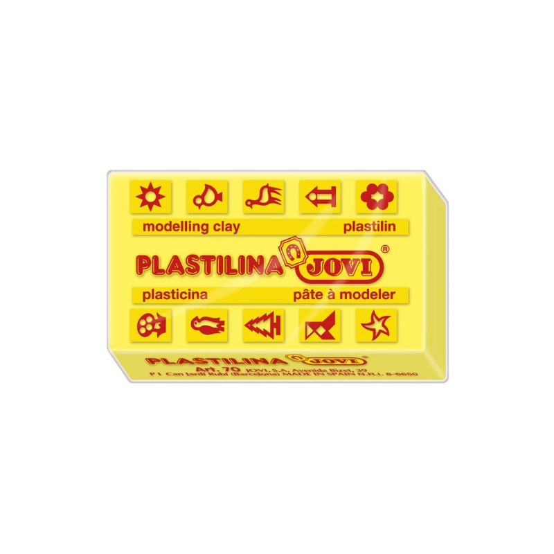 4996-CAJA 30 PASTILLAS PLASTILINA 50 G - AMARILLO  JOVI 7002