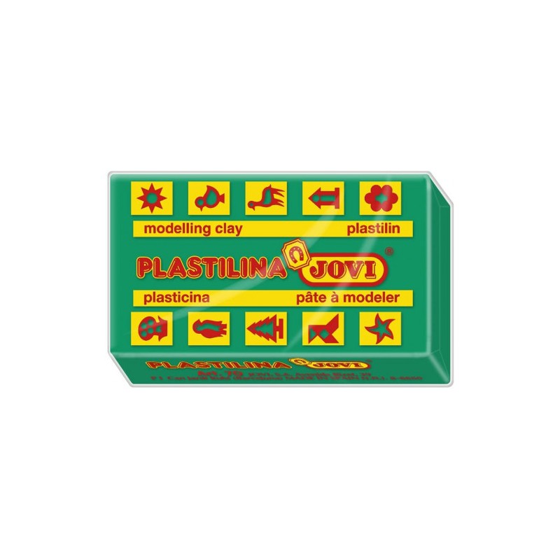 5003-CAJA 30 PASTILLAS PLASTILINA 50 G - VERDE OSCURO JOVI 7011