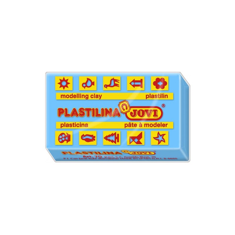 5004-CAJA 30 PASTILLAS PLASTILINA 50 G - AZUL CLARO JOVI 7012
