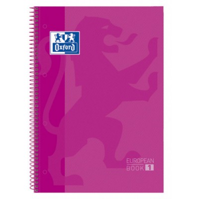 CUADERNO EUROPEANBOOK 1 TAPA EXTRADURA A4 80 HOJAS 5X5 COLOR FUCSIA OXFORD 100430270