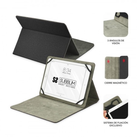 5067-SUBBLIM Funda Tablet Clever Stand Tablet Case 10,1" Black