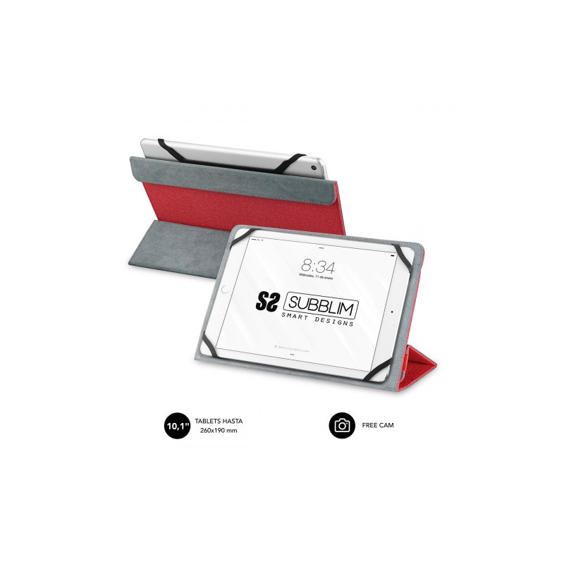 5072-SUBBLIM Funda Tablet Freecam Case 10,1" Red 5072-SUBBLIM Funda Tablet Freecam Case 10,1" Red