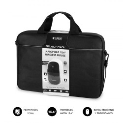 5102-SUBBLIM Maletin con Raton Select Pack Wireless Mouse USB + Laptop bag 15,6"