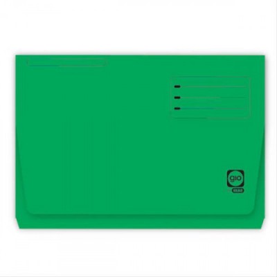 SUBCARPETA CON BOLSA Y SOLAPA INTENSAS 320 GRS FOLIO COLOR VERDE GIO 400040685