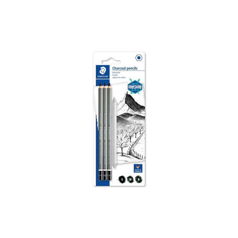 5202-BLISTER CON 3 LAPICES (1 X 100C-S, 100C-M Y 100C-H + 1 DIFUMINADOR STAEDTLER 100C SBK4