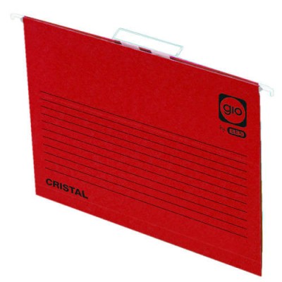 CARPETA COLGANTE CAJoN VISOR CORTO CRISTAL FOLIO LOMO V COLOR ROJO GIO 400021956