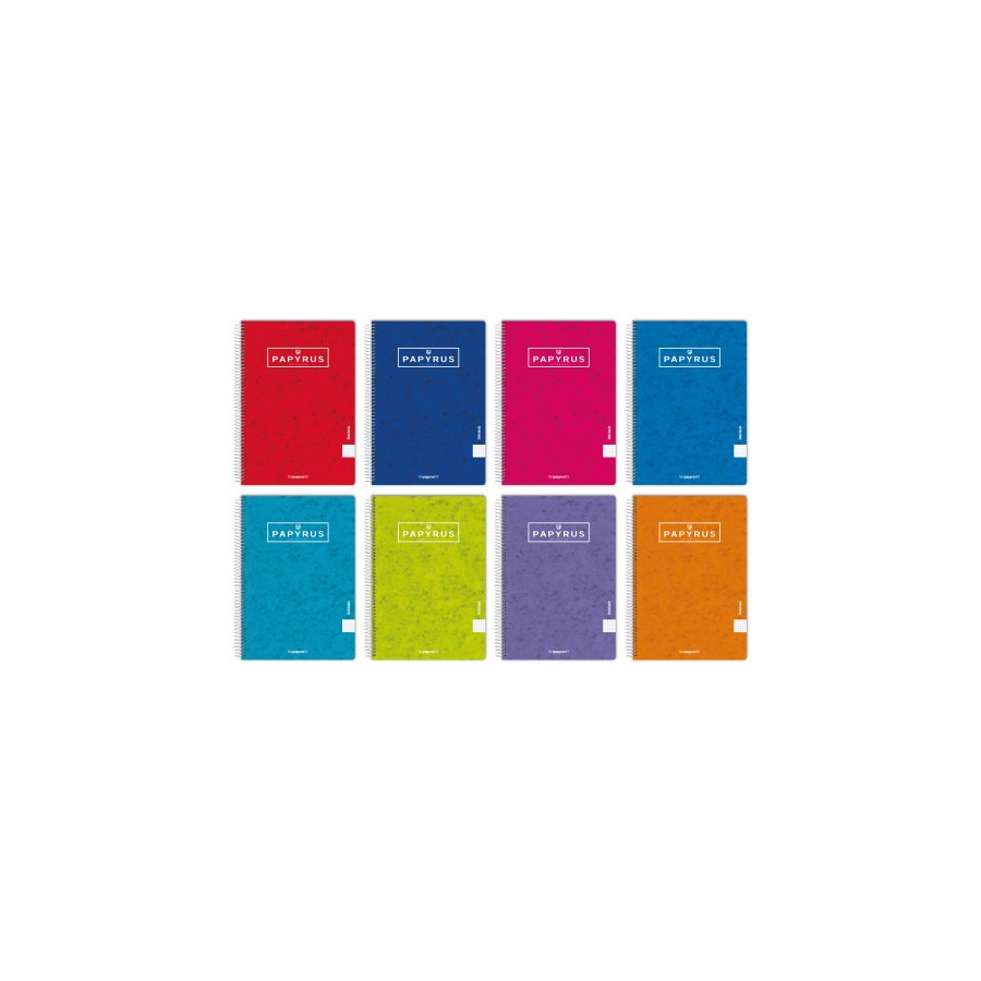 5395-CUADERNO TAPA CONTRACOLADA UNICLASIC 4o 80 HOJAS 90GR. 4X4 COLORES SURTIDOS PAPYRUS 8851099