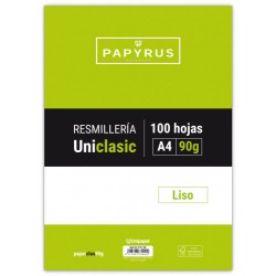 5402-RECAMBIO PAQUETE 100 HOJAS A4 UNICLASIC 90 GR. LISO SIN MARGEN PAPYRUS 53390100