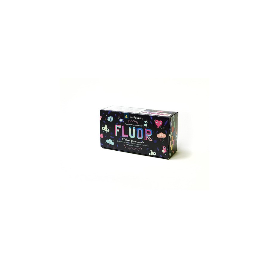 5433-KIT PINTURA FLUORESCENTE 6 COLORES SURTIDOS LA PAJARITA 119397