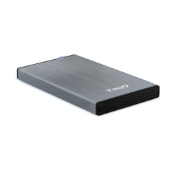 5454-TooQ TQE-2527G caja para disco duro externo Caja de disco duro (HDD) Negro, Gris 2.5"