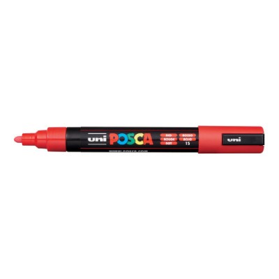 MARCADOR PC 5M POSCA 18 25MM ROJO UNI BALL 264267000