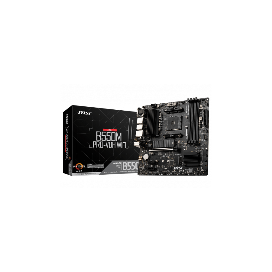 5703-PLACA MSI B550M PRO-VDH WIFI,AMD,AM4,B550,4DDR4,128GB,VGA+HDMI+DP,GBLAN+WIFI+BT4.2,4SATA3+2M.2,5USB3.2,MATX 5703-PLACA MSI B550M PRO-VDH WIFI,AMD,AM4,B550,4DDR4,128GB,VGA+HDMI+DP,GBLAN+WIFI+BT4.2,4SATA3+2M.2,5USB3.2,MATX