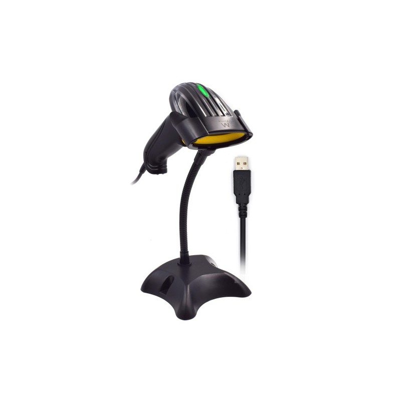 5737-Ewent EW3400 lector de codigo de barras Lector de codigos de barras portatil 1D Laser Negro 5737-Ewent EW3400 lector de codigo de barras Lector de codigos de barras portatil 1D Laser Negro