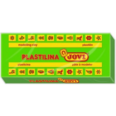 CAJA 15 PASTILLAS PLASTILINA 150 G VERDE CLARO JOVI 7110